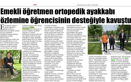 Ayakkabı Tasarımı ve Üretimi Bölümü 3. Sınıf Öğrencilerinden Ortopedik Ayakkabı Tasarımı